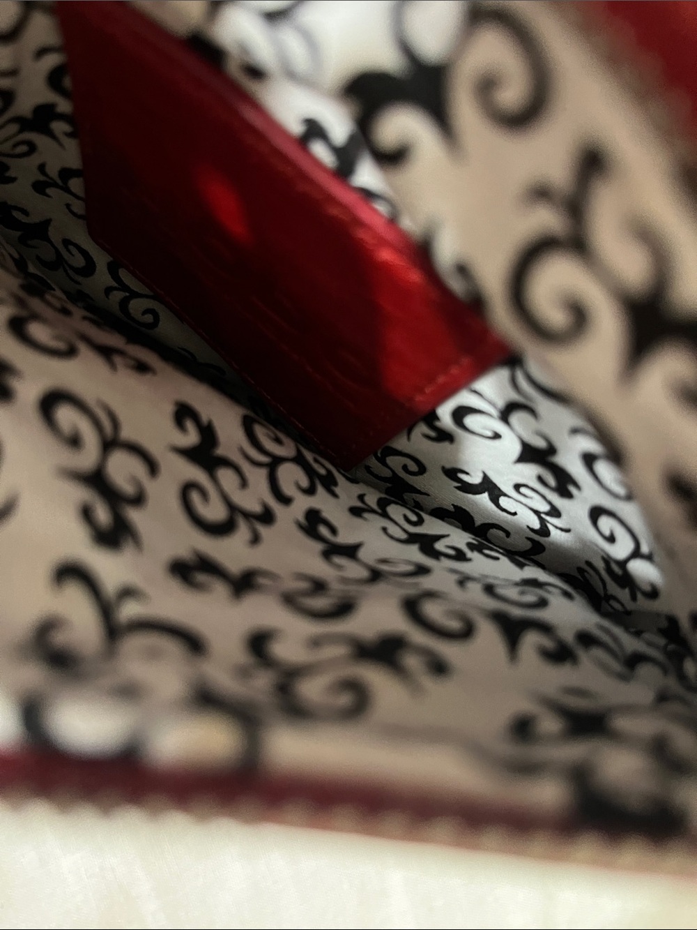HOBO Red Leather Crossbody with Triple Zippers - Picture 3 of 3